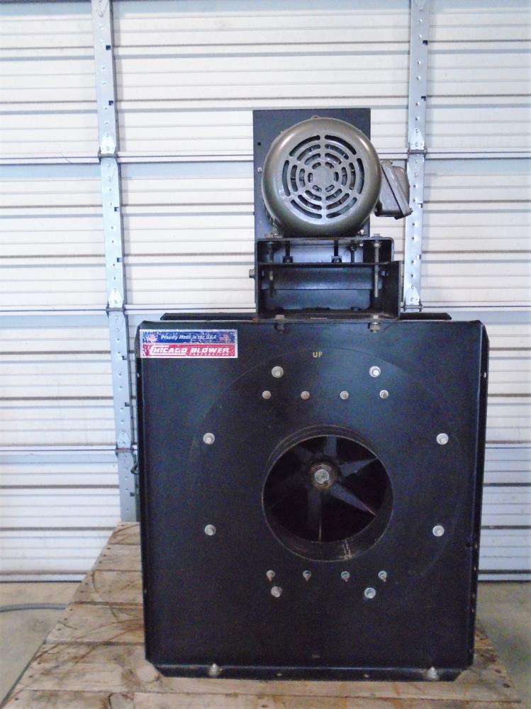 Chicago Blower Size 11 Industrial Fan with 7.5 HP Baldor Reliance Motor